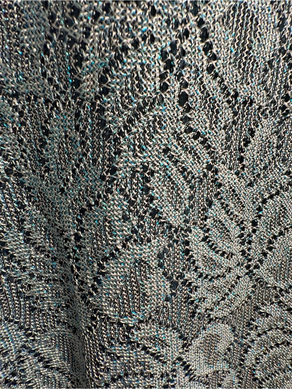 Elegant Lace Knit Trousers Set in Dusty Seafoam
